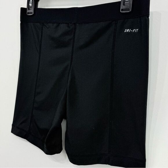 Nike Pro Black White Logo Athletic Bootie Shorts - Picture 6 of 14
